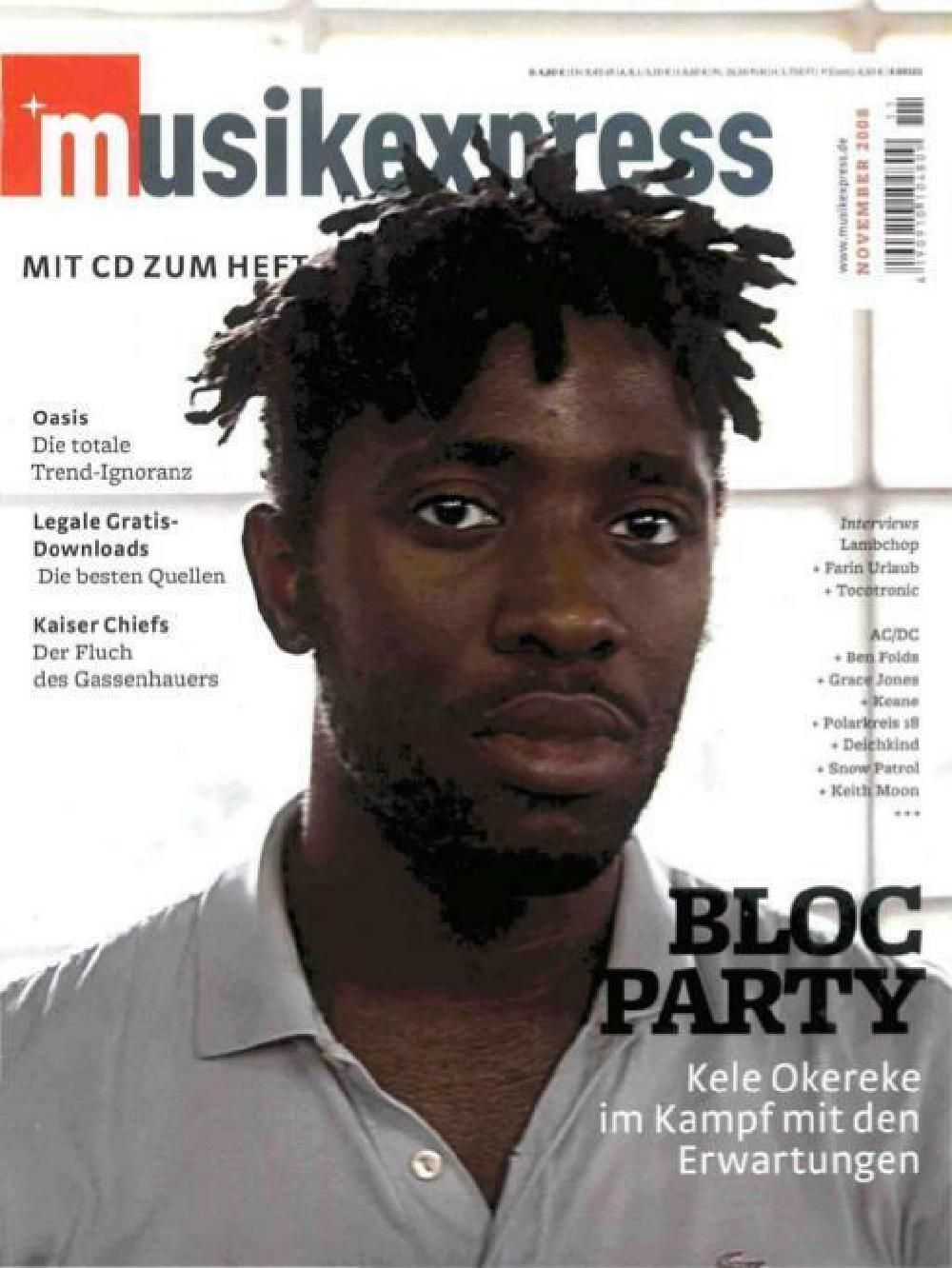 Musikexpress Magazin Deutschland 2008-11 Bloc Party Oasis Kaiser Chiefs