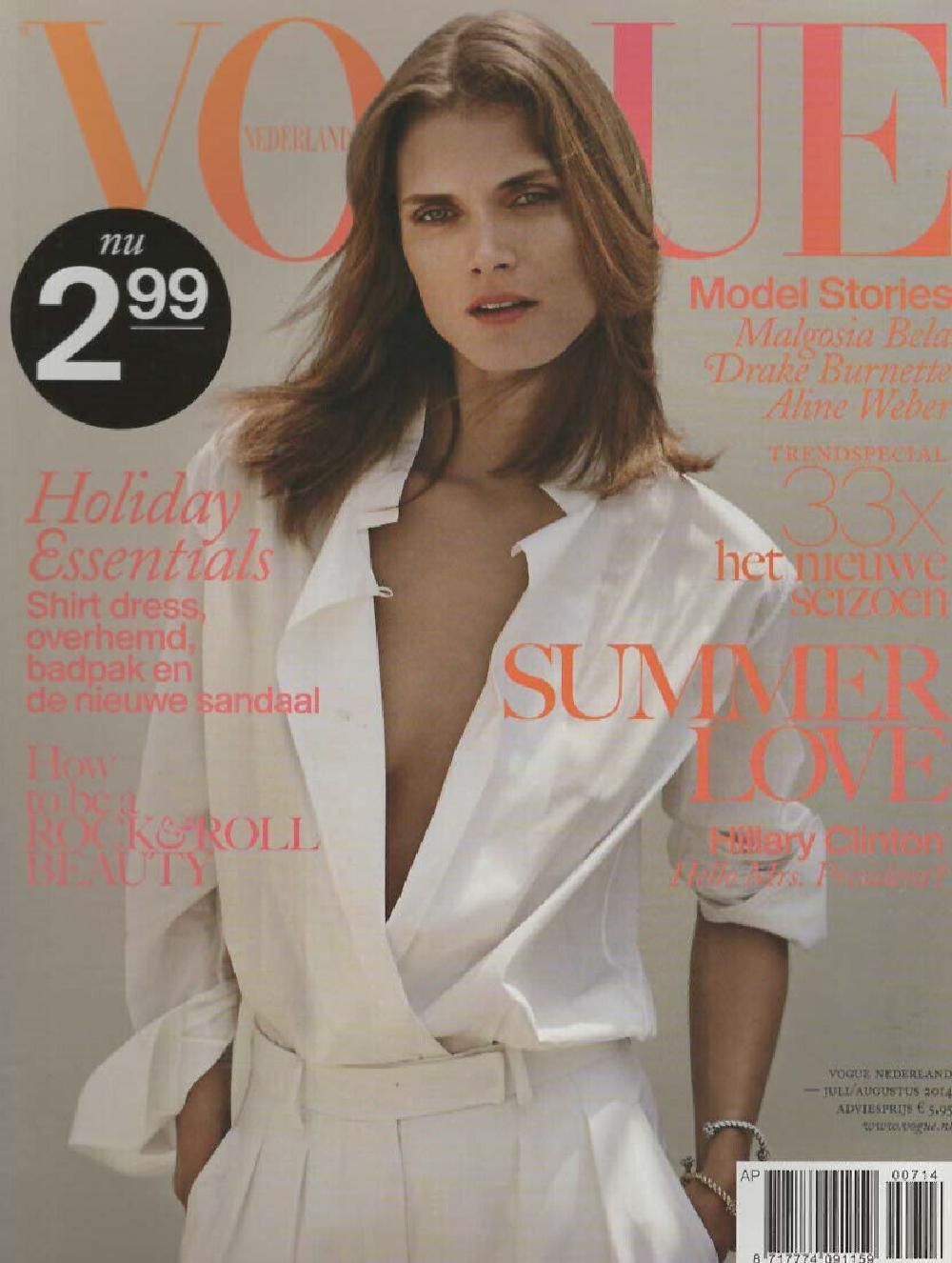 Vogue Magazin Niederlande 2014-07 Malgosia Bela