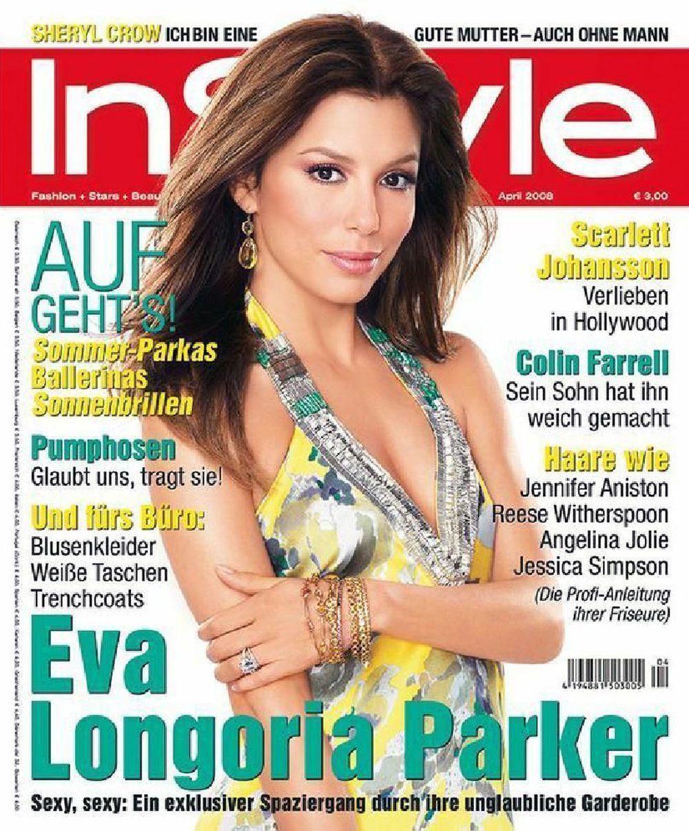 InStyle Magasin Tyskland 2008-04 Eva Longoria Parker Originaludgave