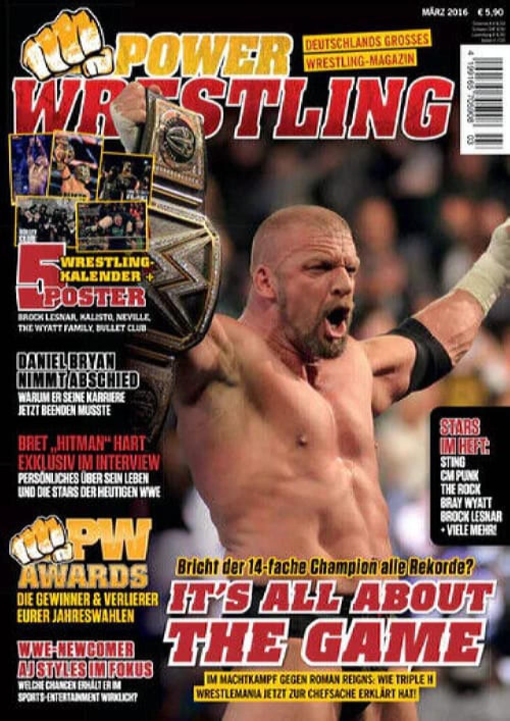 Power Wrestling Magazin Deutschland 2016-03 Triple H Daniel Bryan