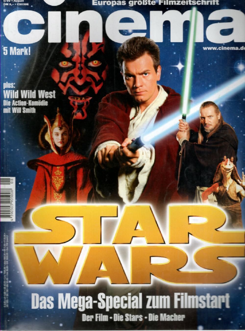 Cinema Magazin Deutschland 1999-08 Liam Neeson Ewan McGregor Natalie Portman