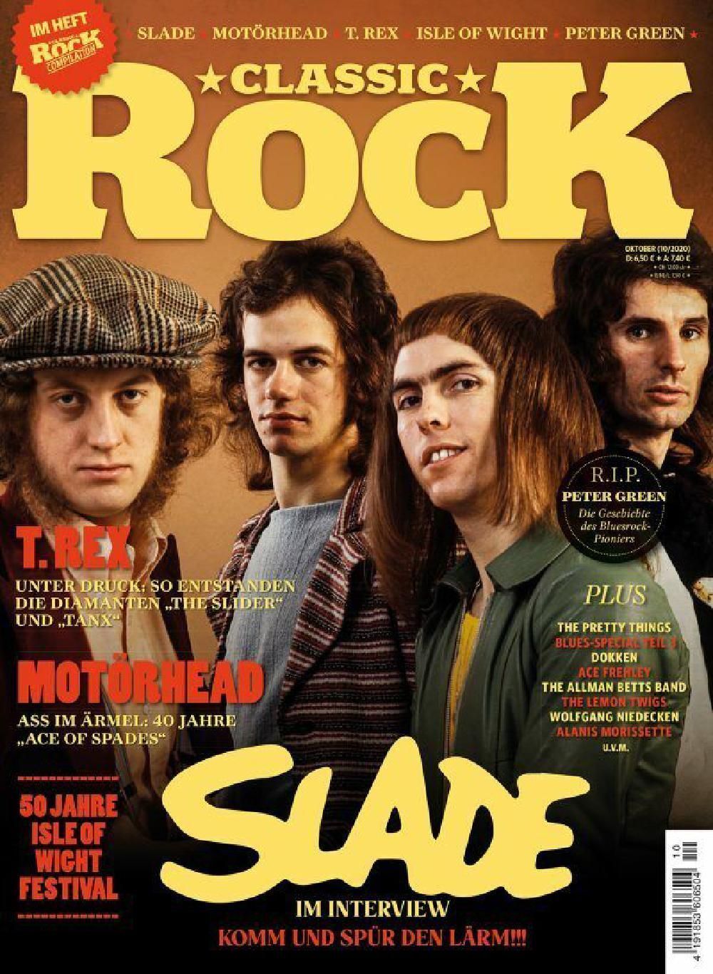 Classic Rock Tijdschrift Duitsland 2020-10 – Slade Motörhead T. Rex Peter Green – Originele uitgave