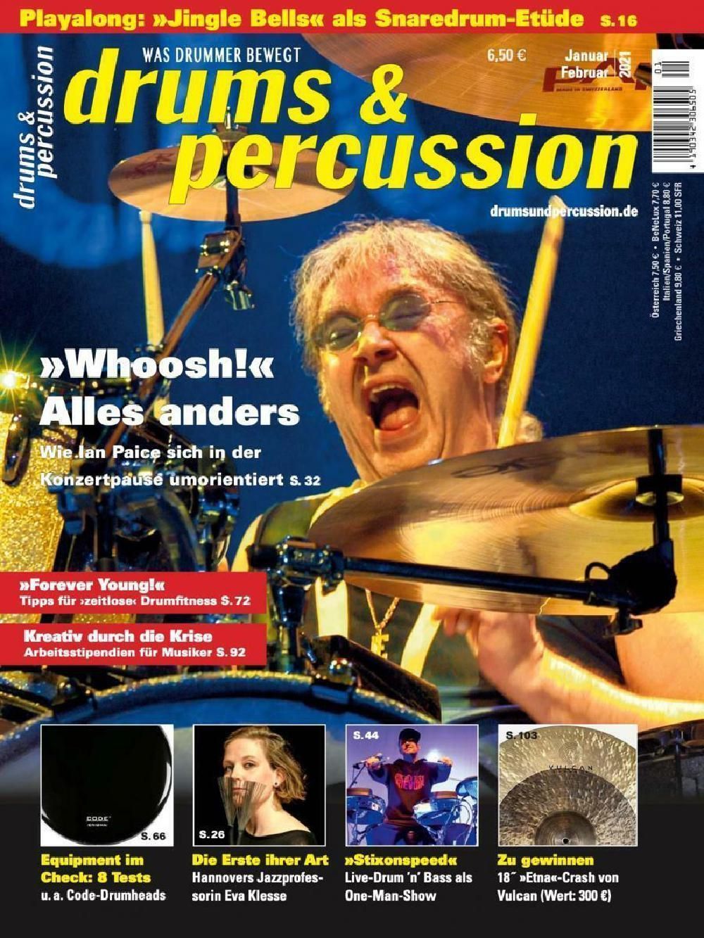 Drums & Percussions Magazine Germany 2021-01+02 Ian Paice Original Print Issue