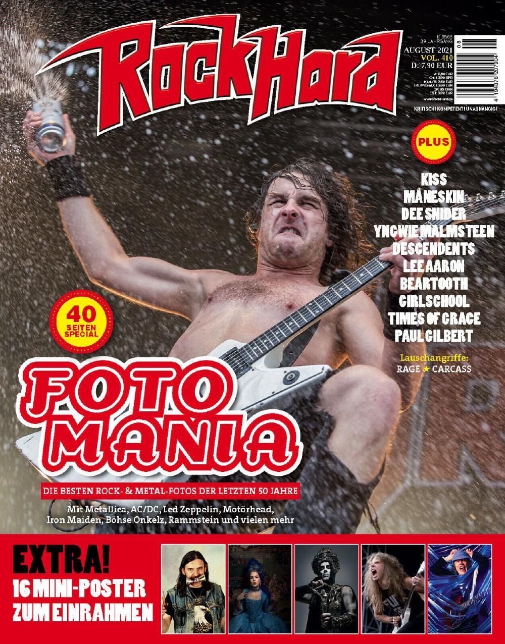 Rock Hard Magazin Deutschland 2021 #410 Motörhead Rammstein