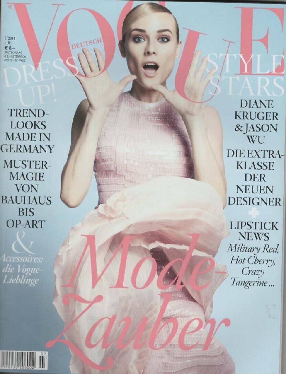 Vogue Tijdschrift Duitsland 2014-07 – Diane Kruger – Originele uitgave