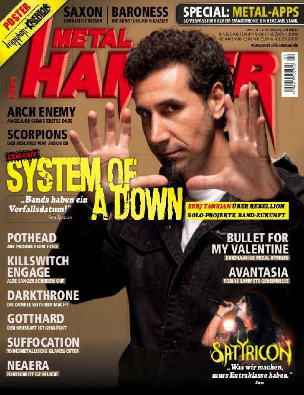 Metal Hammer Magazin Deutschland 2013-03 System Of A Down Arch Enemy
