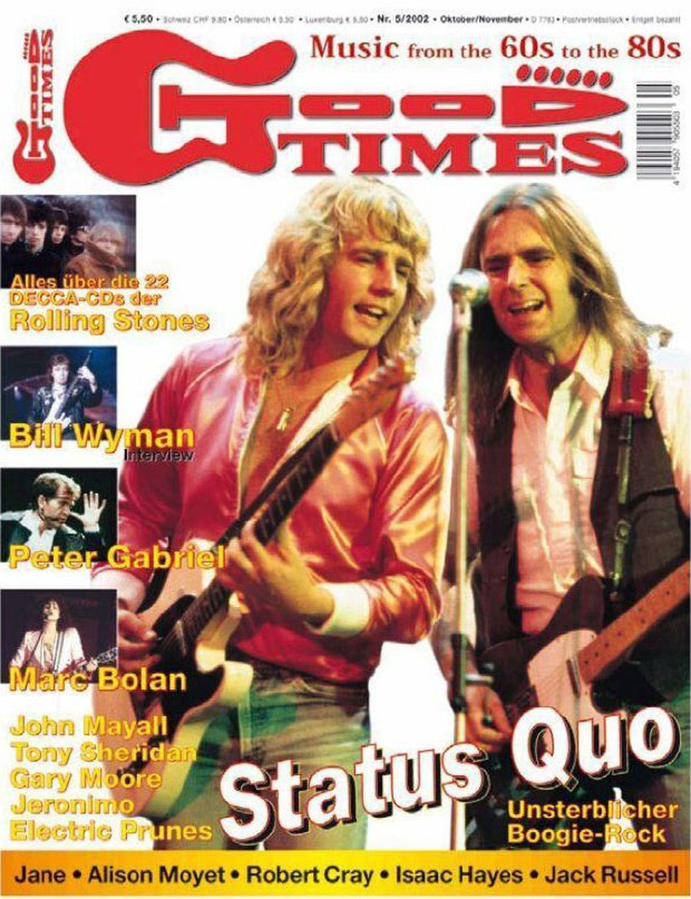 Good Times Magasin Tyskland 2002-05 Status Quo Originaludgave