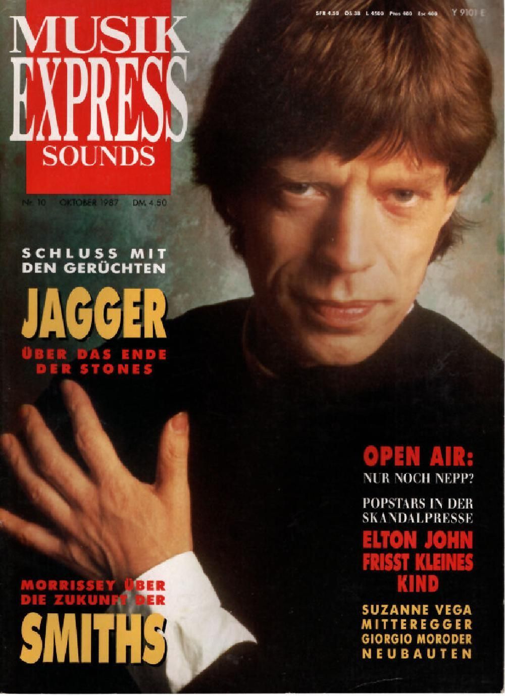 Musikexpress Magazin Deutschland 1987-10 Mick Jagger Smiths