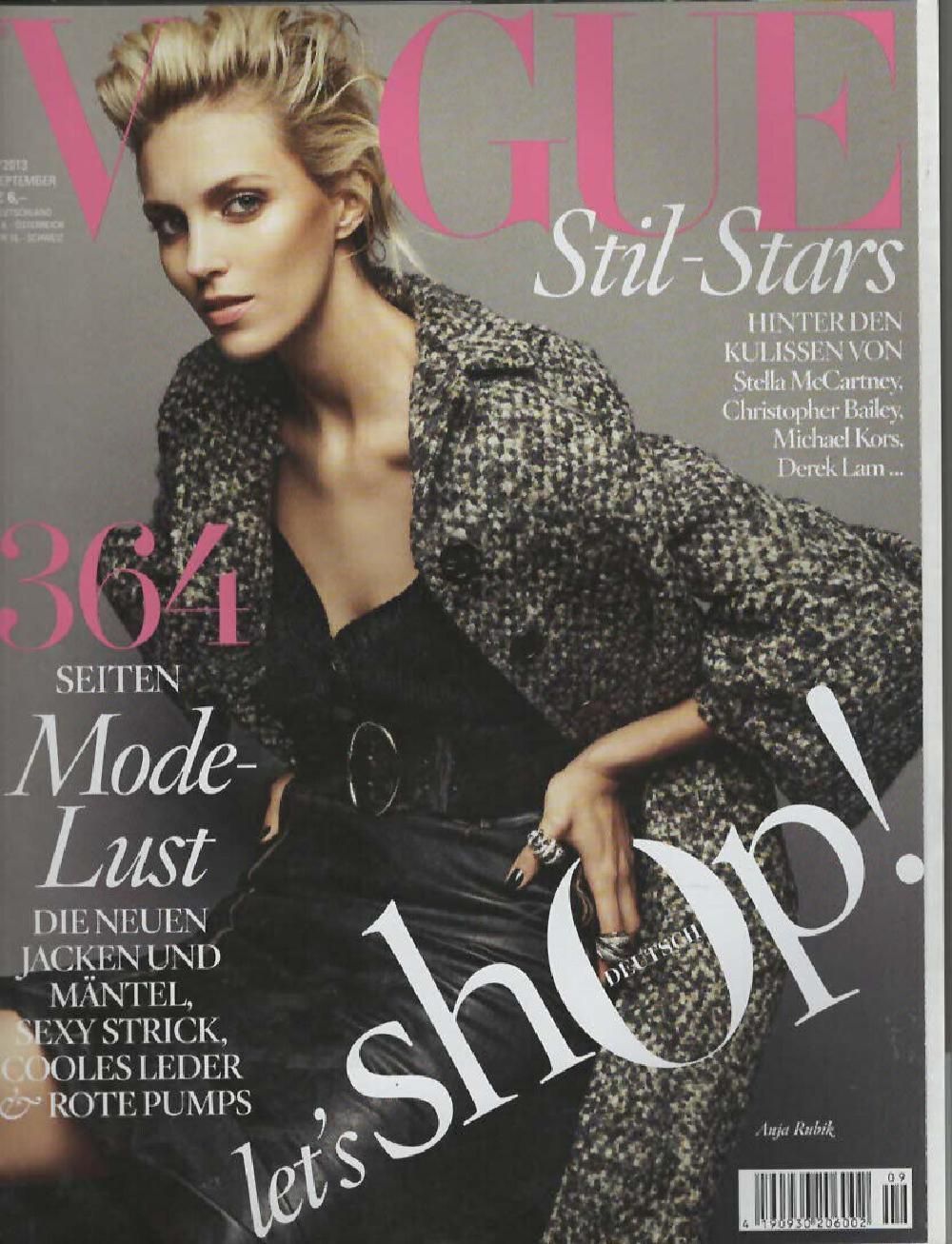 Vogue Magazin Deutschland 2013-09 Anja Rubik