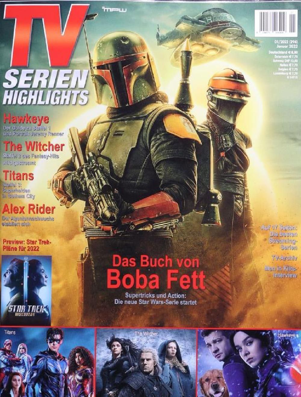 TV Serien Highlights Magasin Tyskland 2022 #294 Boba Fett Hawkeye Originalutgåva