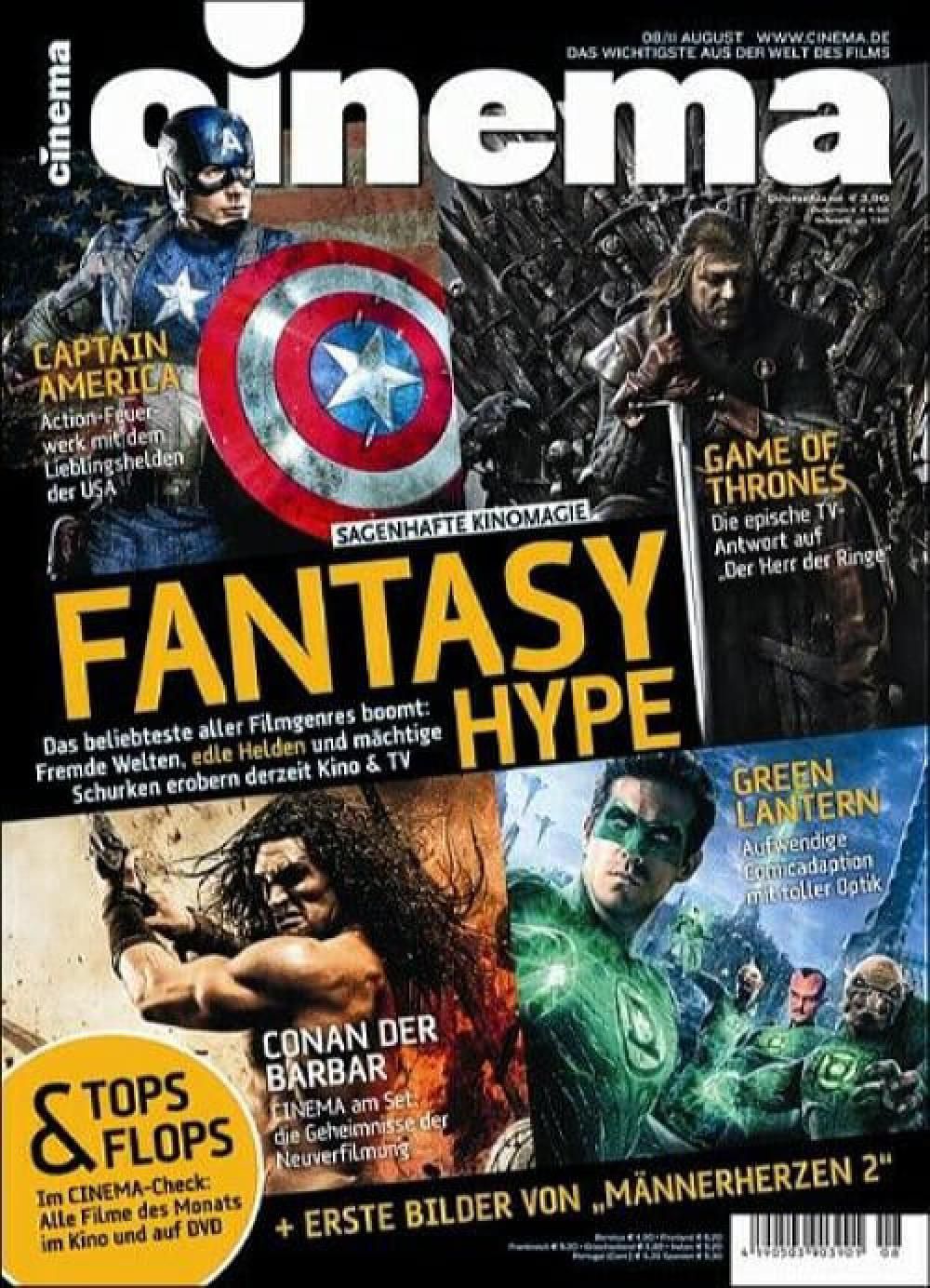 Cinema Magazin Deutschland 2011-08 Green Lantern Conan Captain America