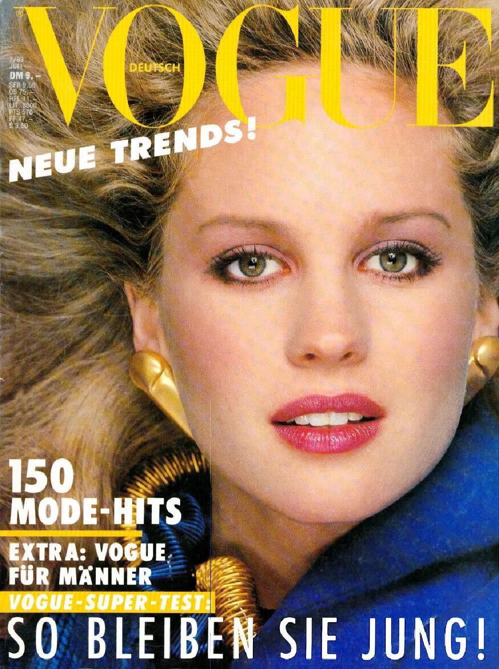 Vogue Revista Alemania 1983-07 Rosie Vela Edición original