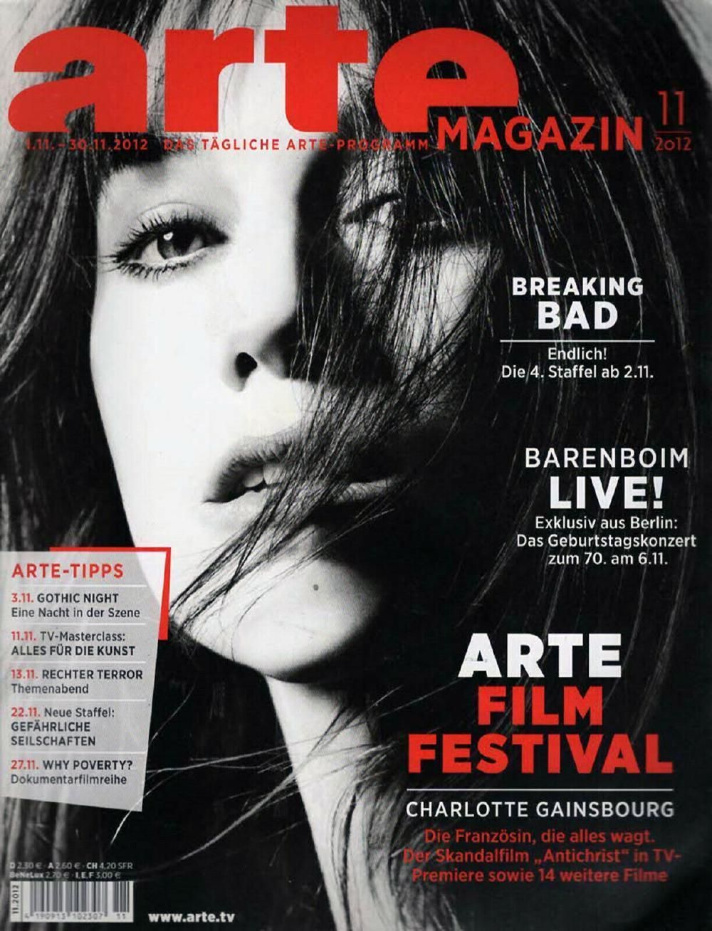 Arte Magazin Deutschland 2012-11 Charlotte Gainsbourg