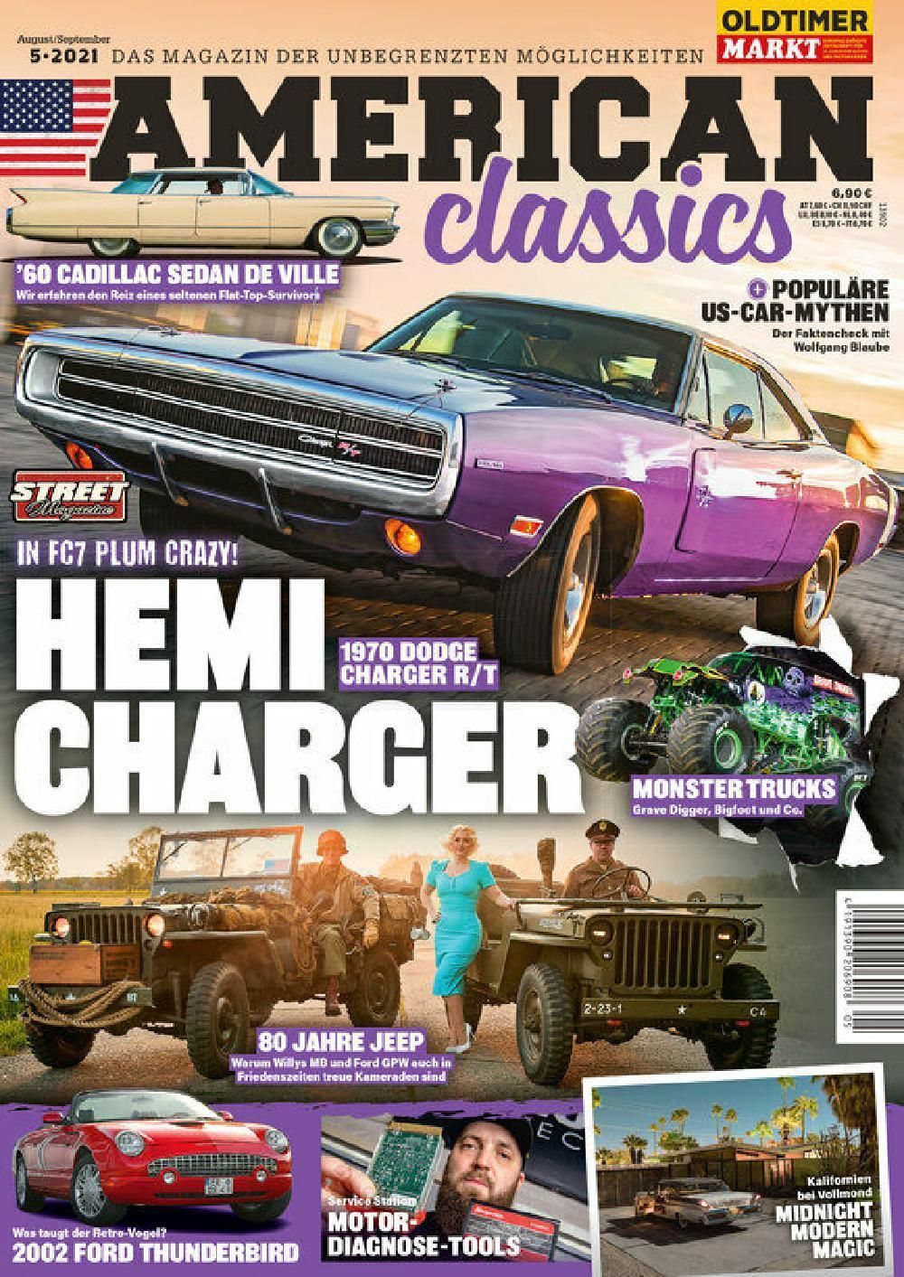 American Classic Magazin Deutschland 2021-05 Hemi Charger Thunderbird Jeep