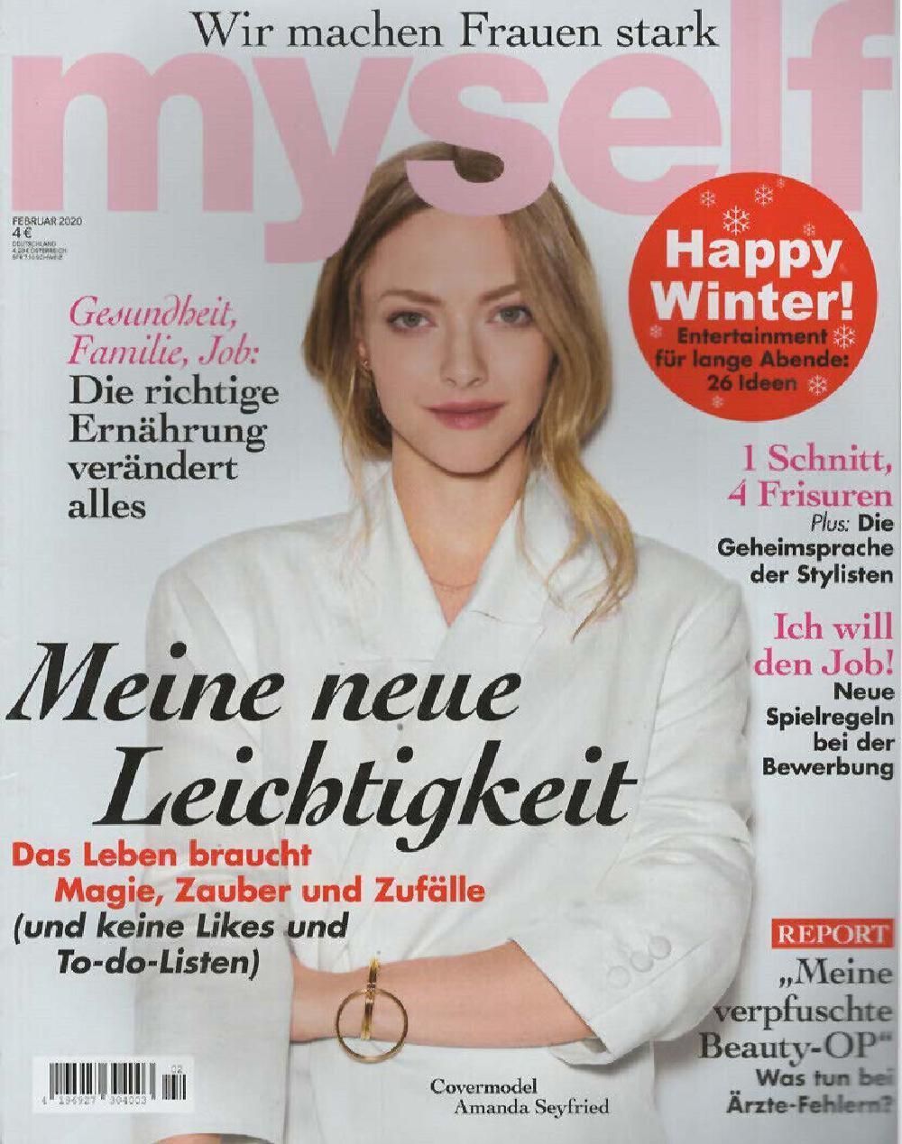 Myself Rivista Germania 2020-02 Amanda Seyfried Edizione originale