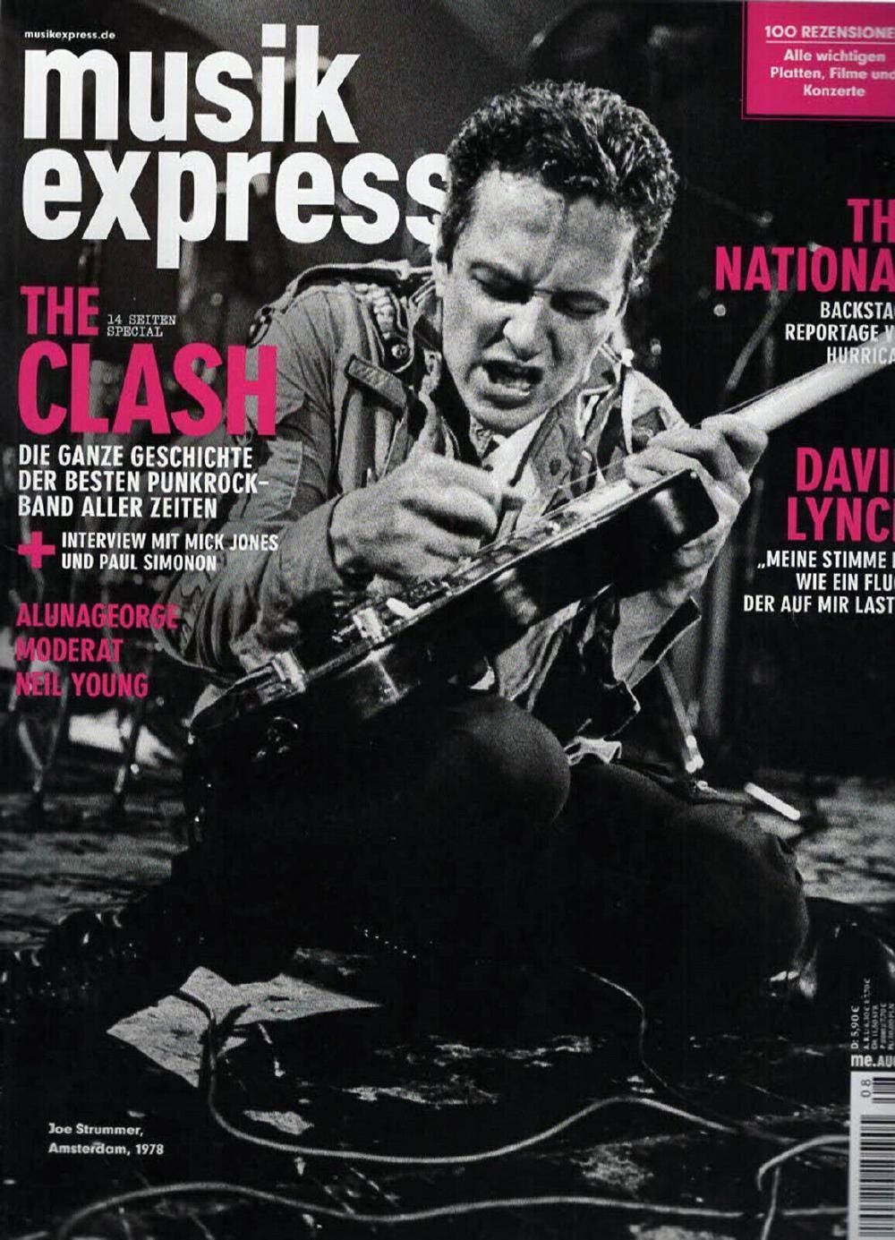 Musikexpress Magazin Deutschland 2013-08 The Clash The National David Lynch Joe Strummer