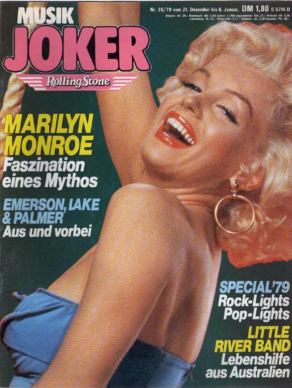 Musik Joker Magazin Deutschland 1979-26 Marilyn Monroe