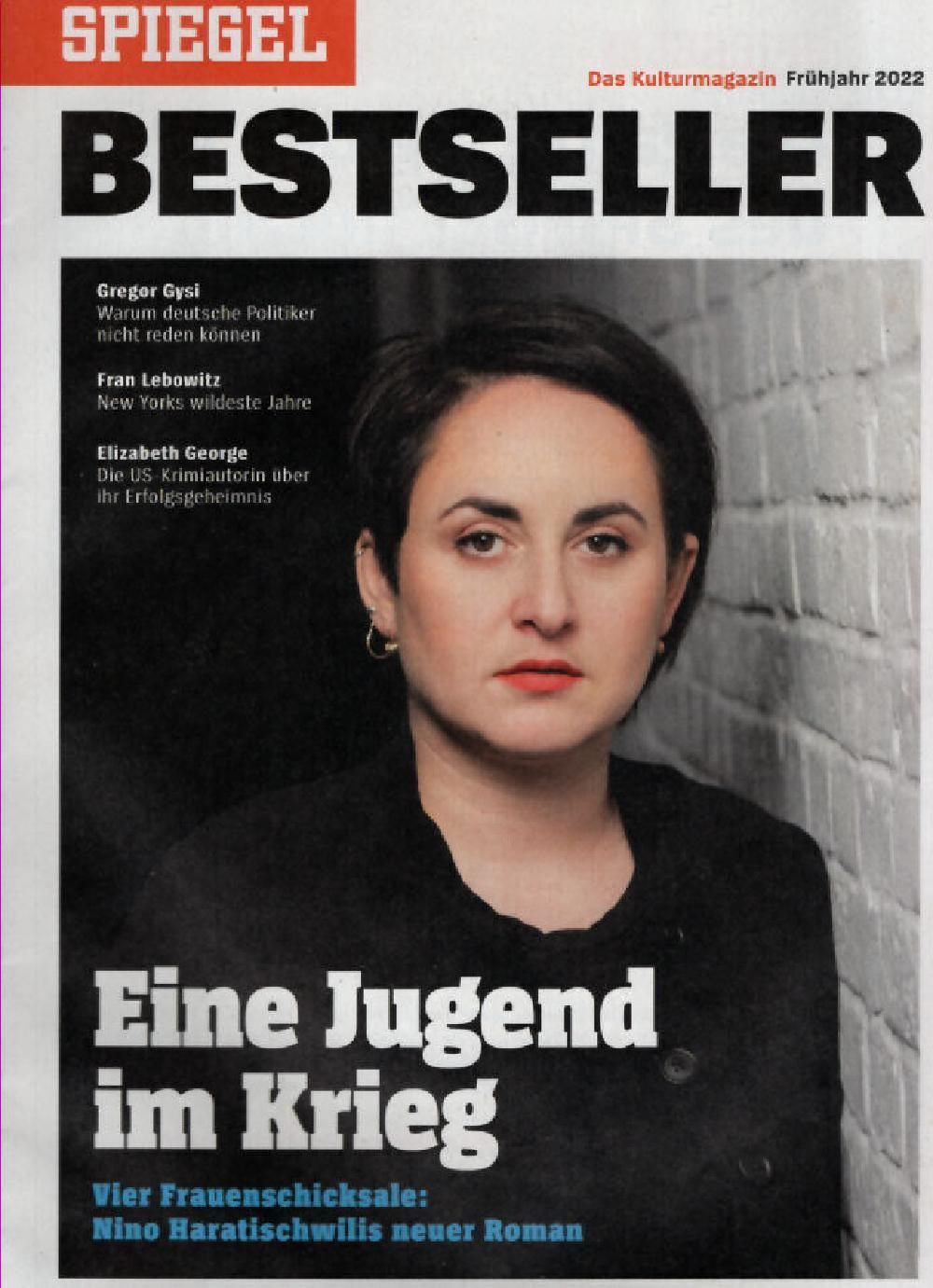 Spiegel Bestseller Magazin Deutschland 2022 Nino Haratischwili Fran Lebowitz