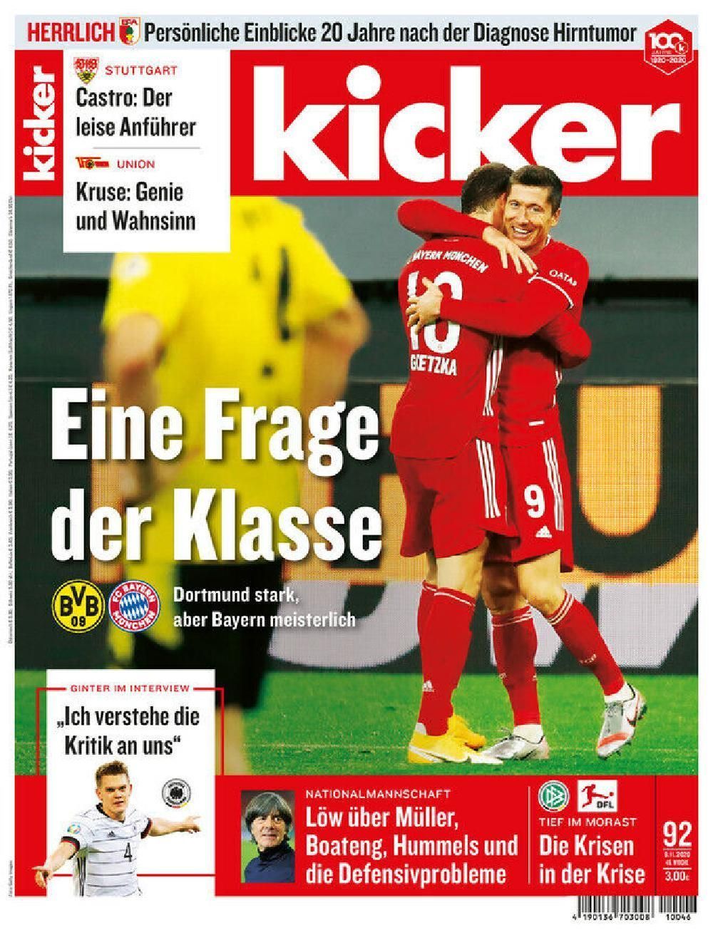 Kicker Magazin Deutschland 2020-092 Robert Lewandowski
