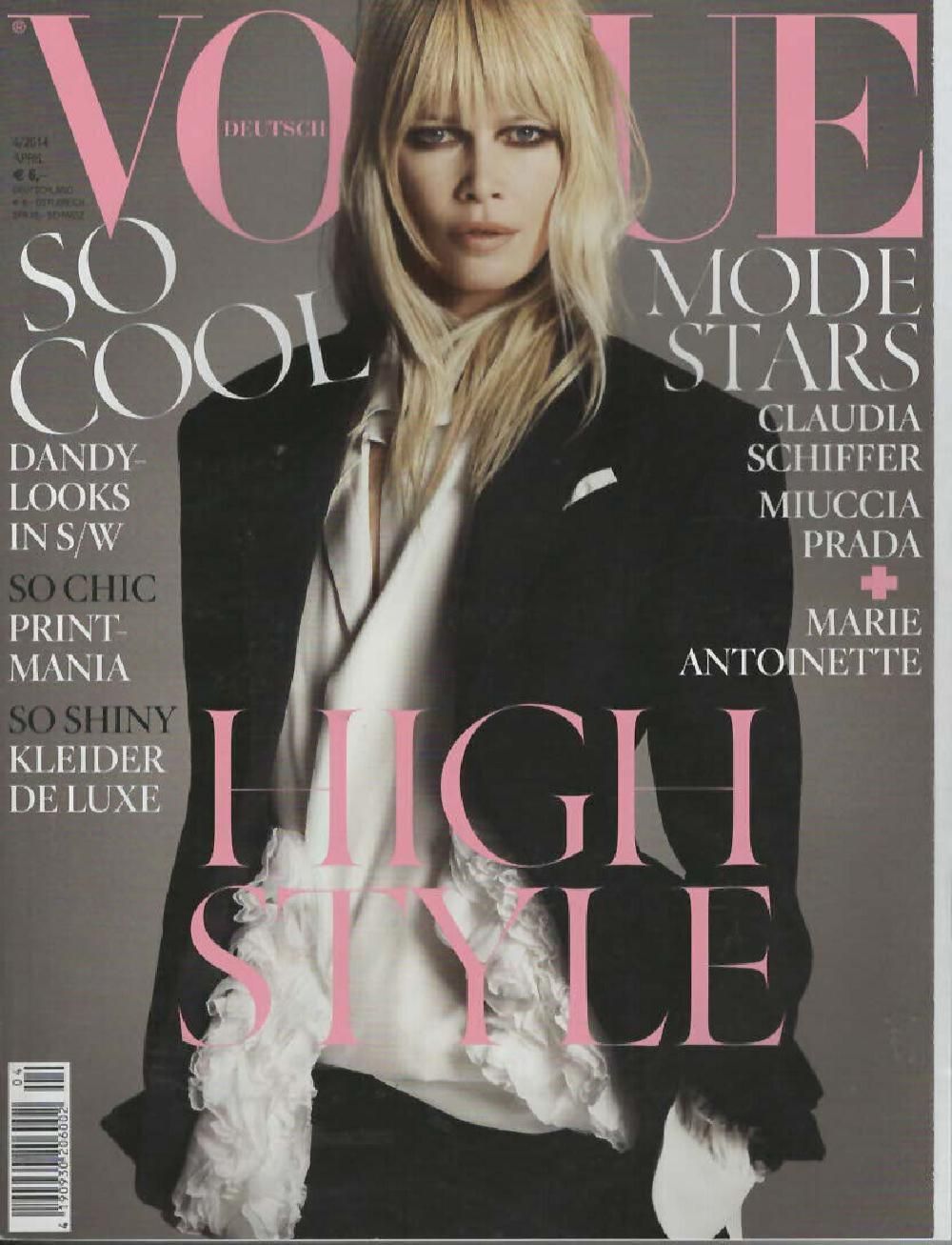 Vogue Magazin Deutschland 2014-04 Claudia Schiffer