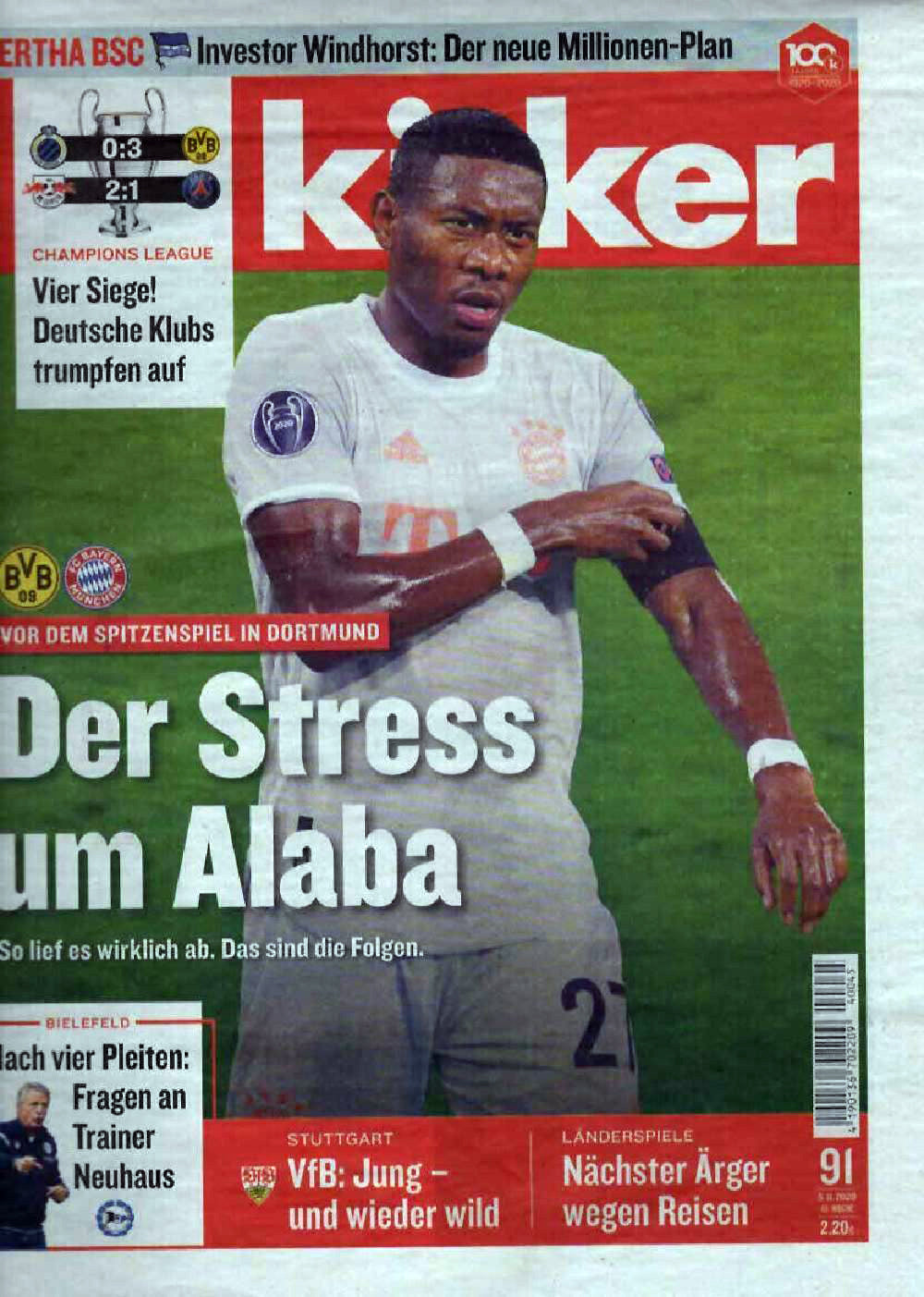 Kicker Magazin Deutschland 2020-091 David Alaba