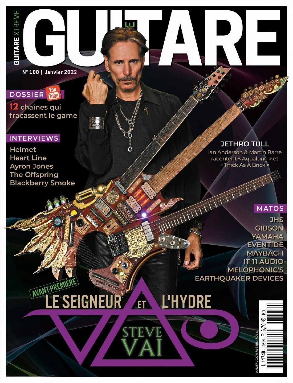 Guitare Xtreme Magazin Frankreich 2022 #108 Steve Vai Ian Anderson Page Hamilton
