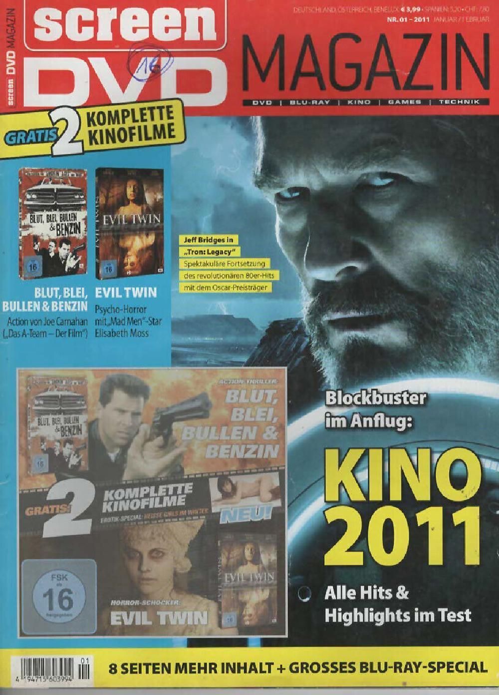 Screen Magazine Allemagne 2011-01 Jeff Bridges ACCEPTABLE