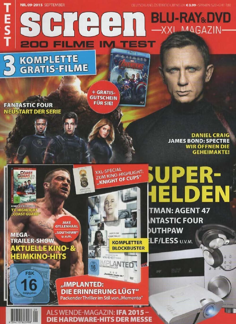 Screen Magazin Deutschland 2015-09 Daniel Craig James Bond