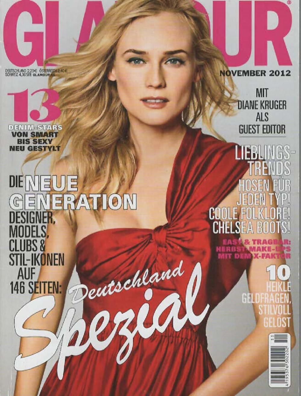 Glamour Magazin Deutschland 2012-11 Diane Kruger