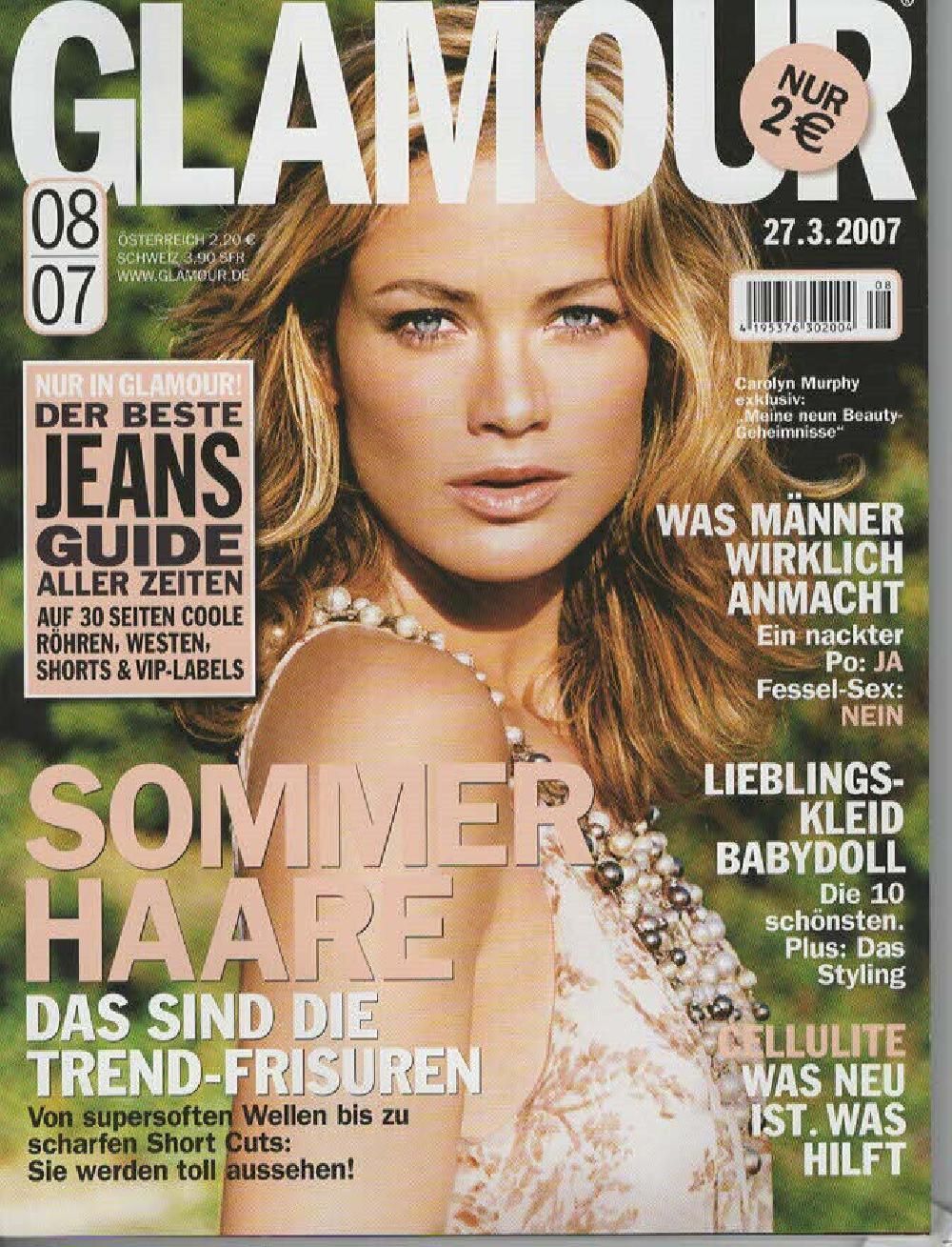 Glamour Magazin Deutschland 2007-08 Carolyn Murphy