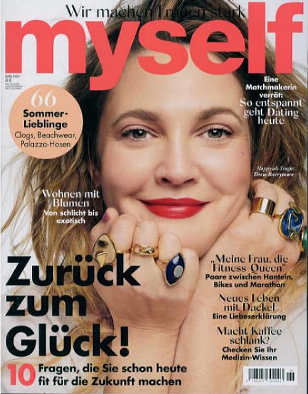 Myself Magasin Tyskland 2021-06 Drew Barrymore Originaludgave