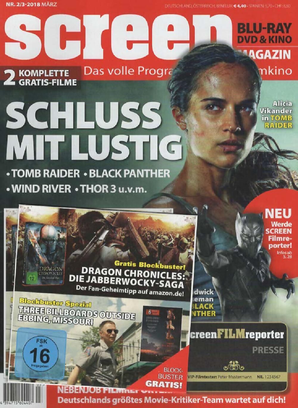 Screen Magazin Deutschland 2018-02+03 Alicia Vikander