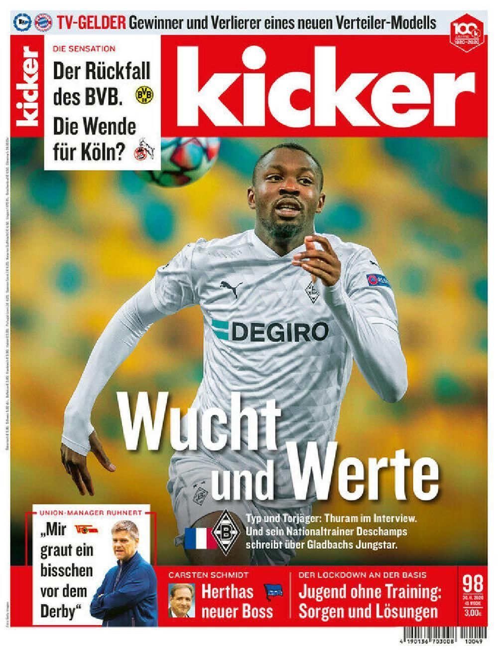 Kicker Magazin Deutschland 2020-098 Marcus Thuram