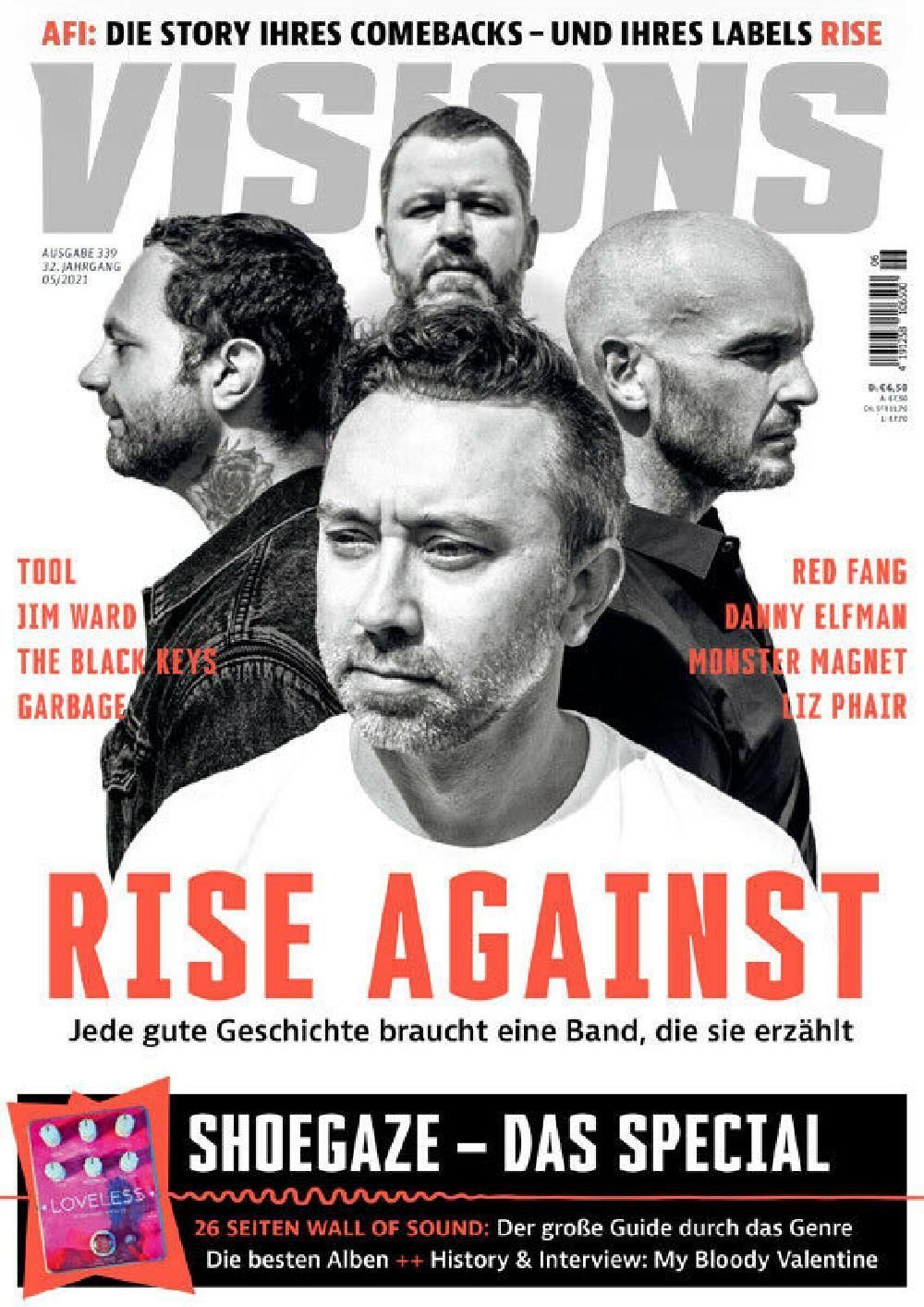 Visions Magasin Tyskland 2021-06 Rise Against My Bloody Valentine AFI Originaludgave