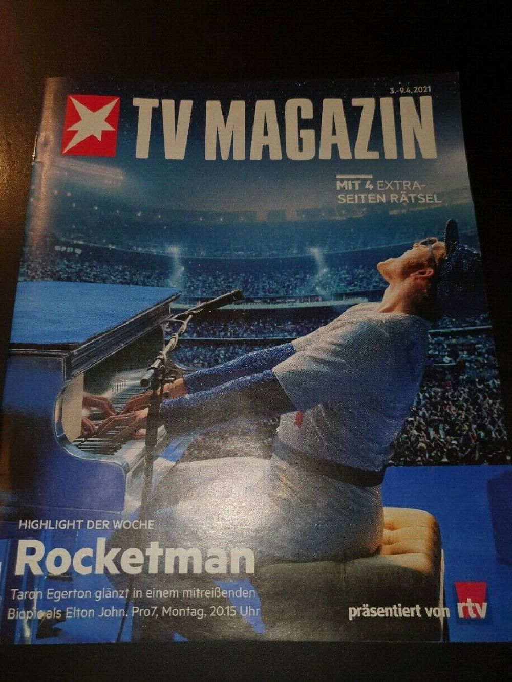 Stern TV Magazine Germany 2021-14 Taron Egerton Elton John Original Print Issue