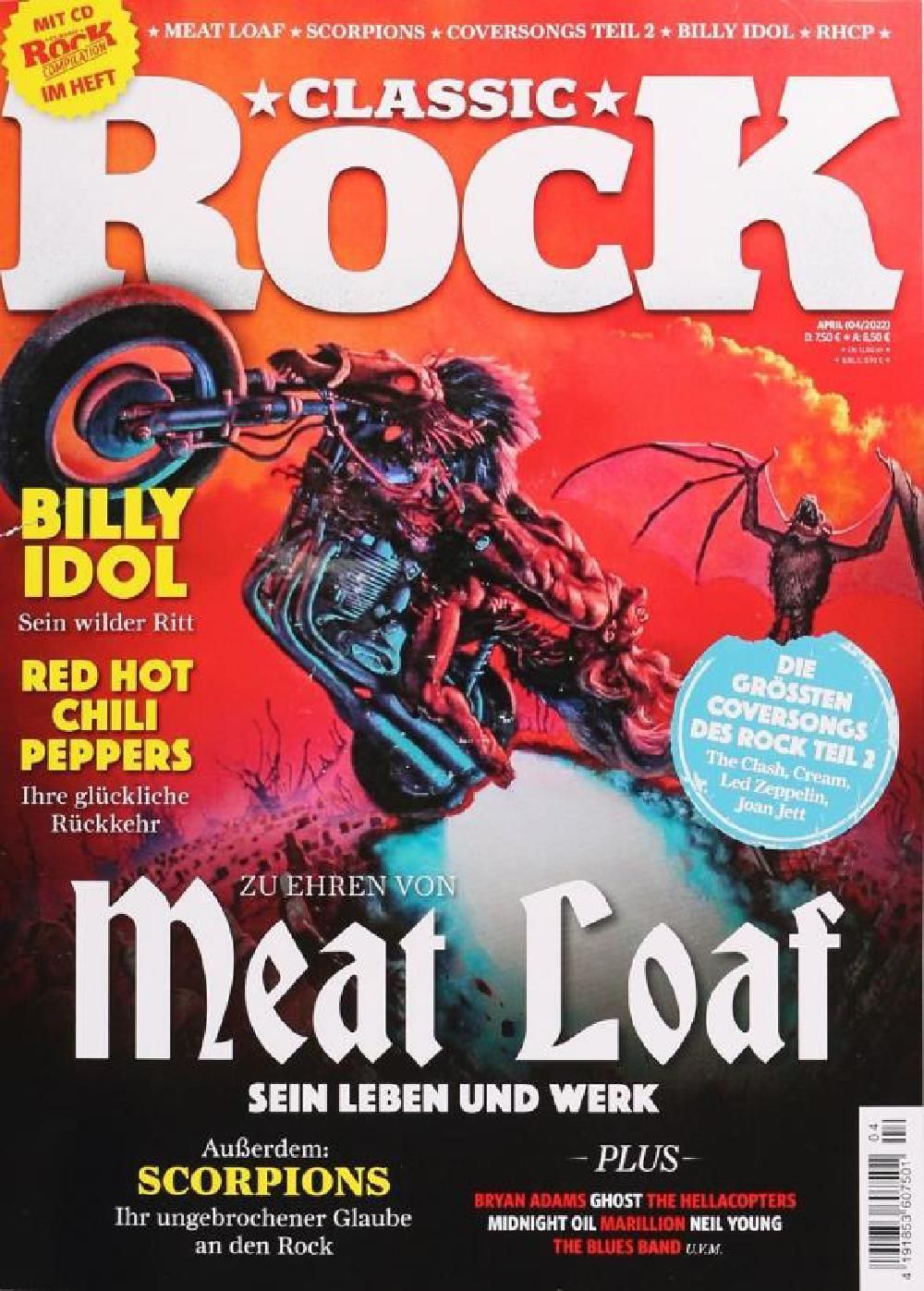 Classic Rock Magazin Deutschland 2022-05 Meat Loaf Billy Idol Scorpions #108