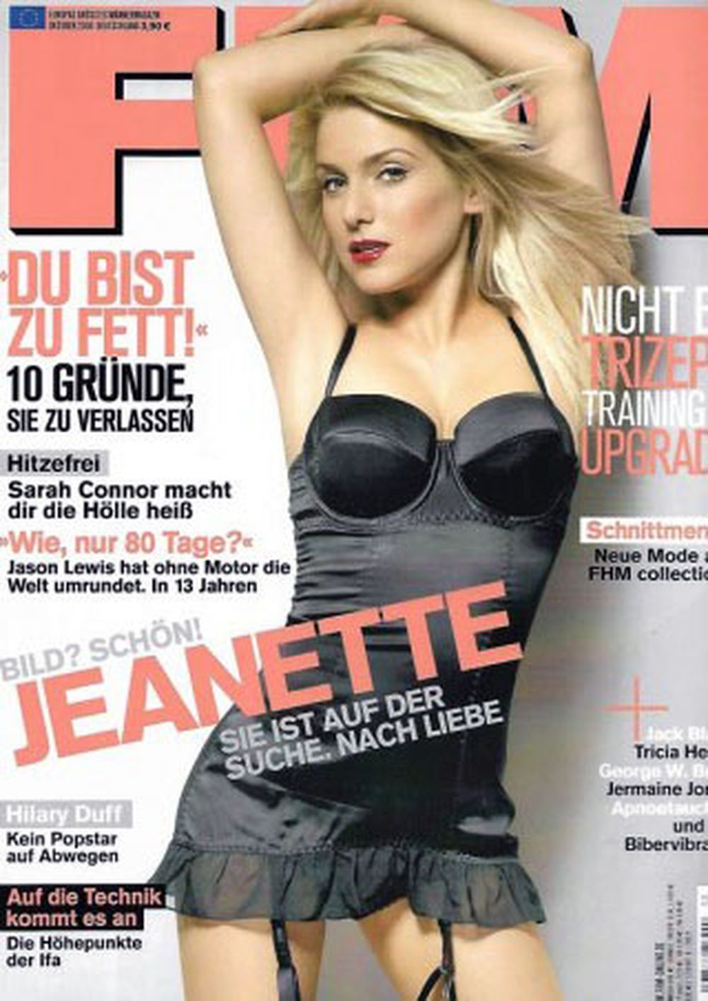 FHM Magazin Deutschland 2008-10 Jeanette Biedermann Tricia Helfer #96