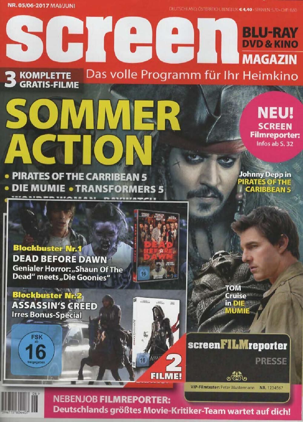 Screen Magazin Deutschland 2017-05+06 Johnny Depp Tom Cruise