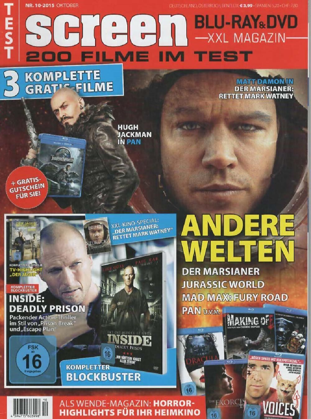 Screen Magazin Deutschland 2015-10 Matt Damon