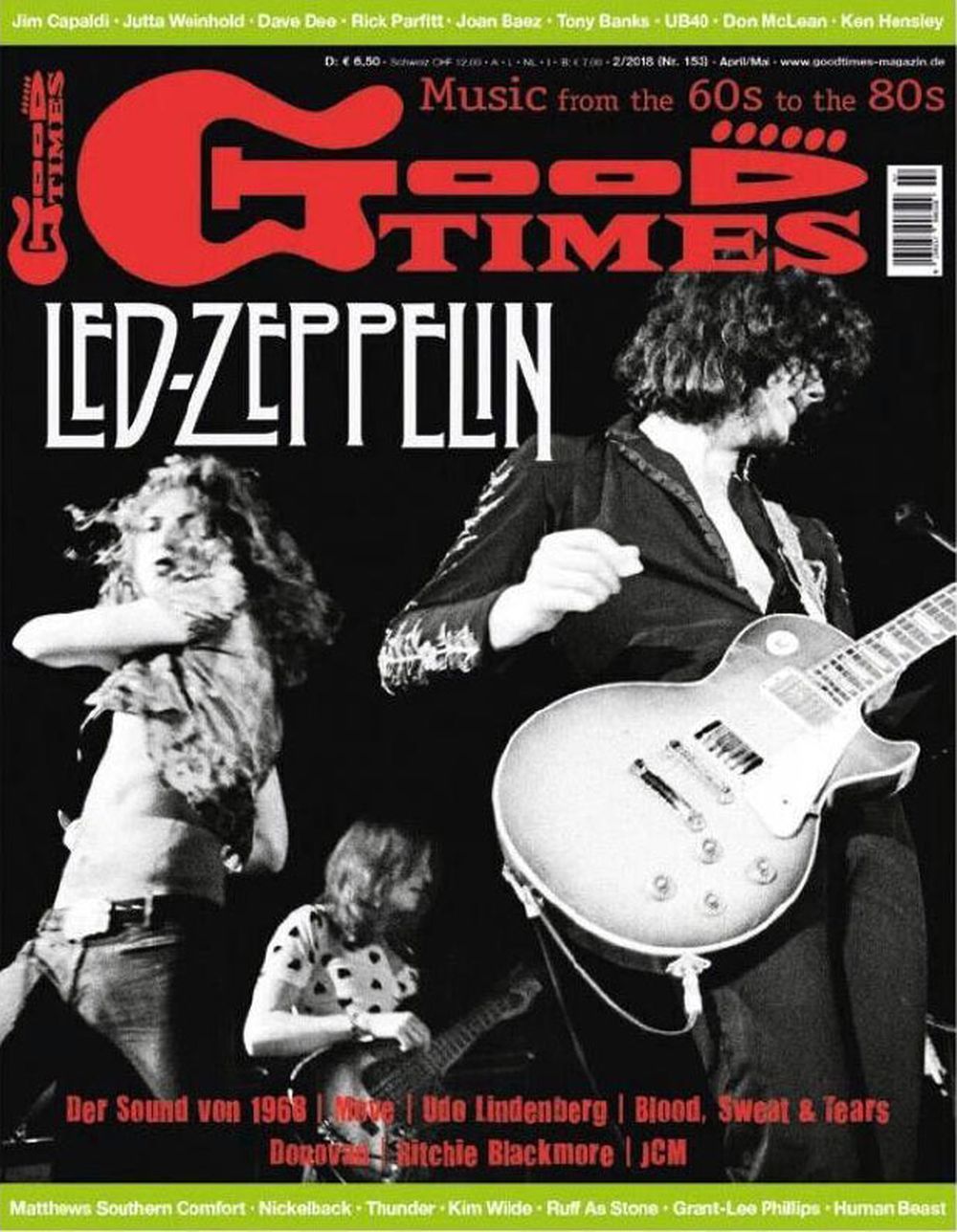 Good Times Magazin Deutschland 2018-02 Led Zeppelin Udo Lindenberg Blood Sweat & Tears Donovan