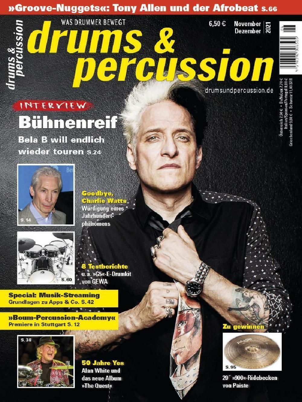 Drums & Percussions Magazin Deutschland 2021-11+12 Bela B Charlie Watts Alan White