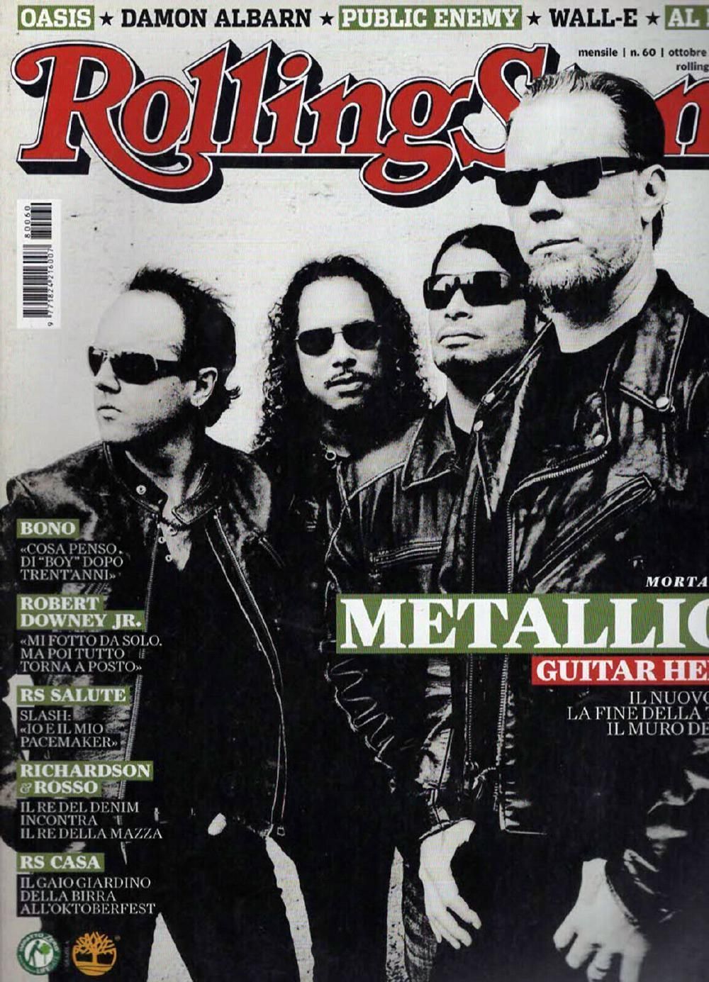 Rolling Stone Magazin Italien 2008 #60 Metallica Oasis Damon Albarn Al Pacino
