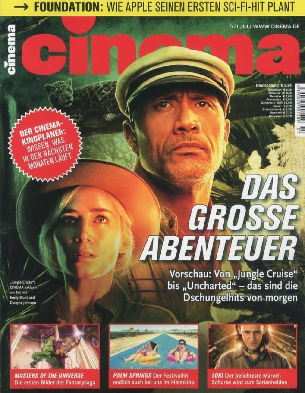 Cinema Magazin Deutschland 2021-07 Dwayne Johnson Emily Blunt Loki