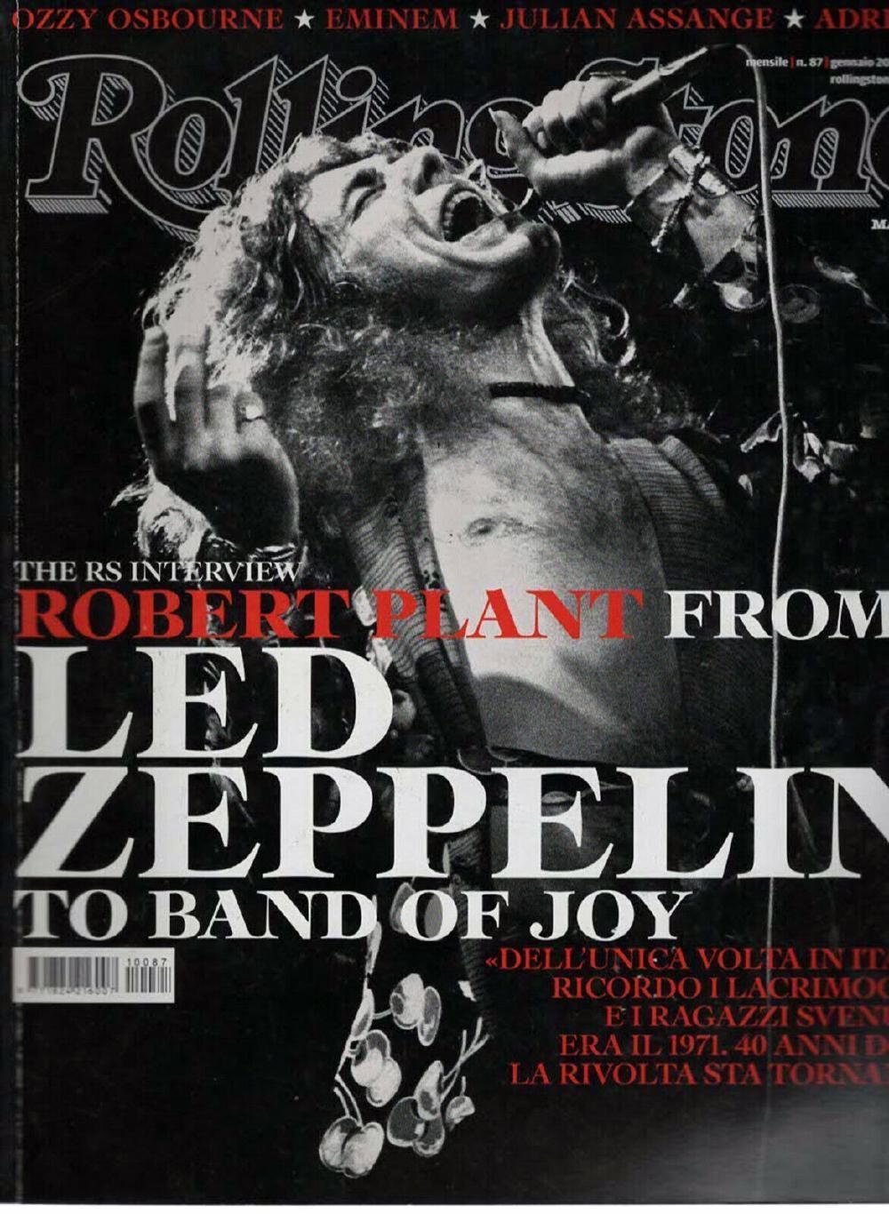 Rolling Stone Magazin Italien 2011 #87 Led Zeppelin Ozzy Osbourne Eminem