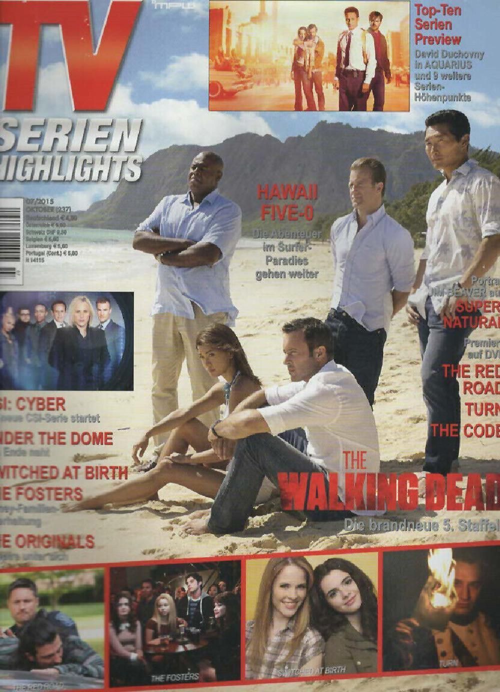 TV Serien Highlights Revista Alemania 2015 #237 Walking Dead The Fosters ACCEPTABLE