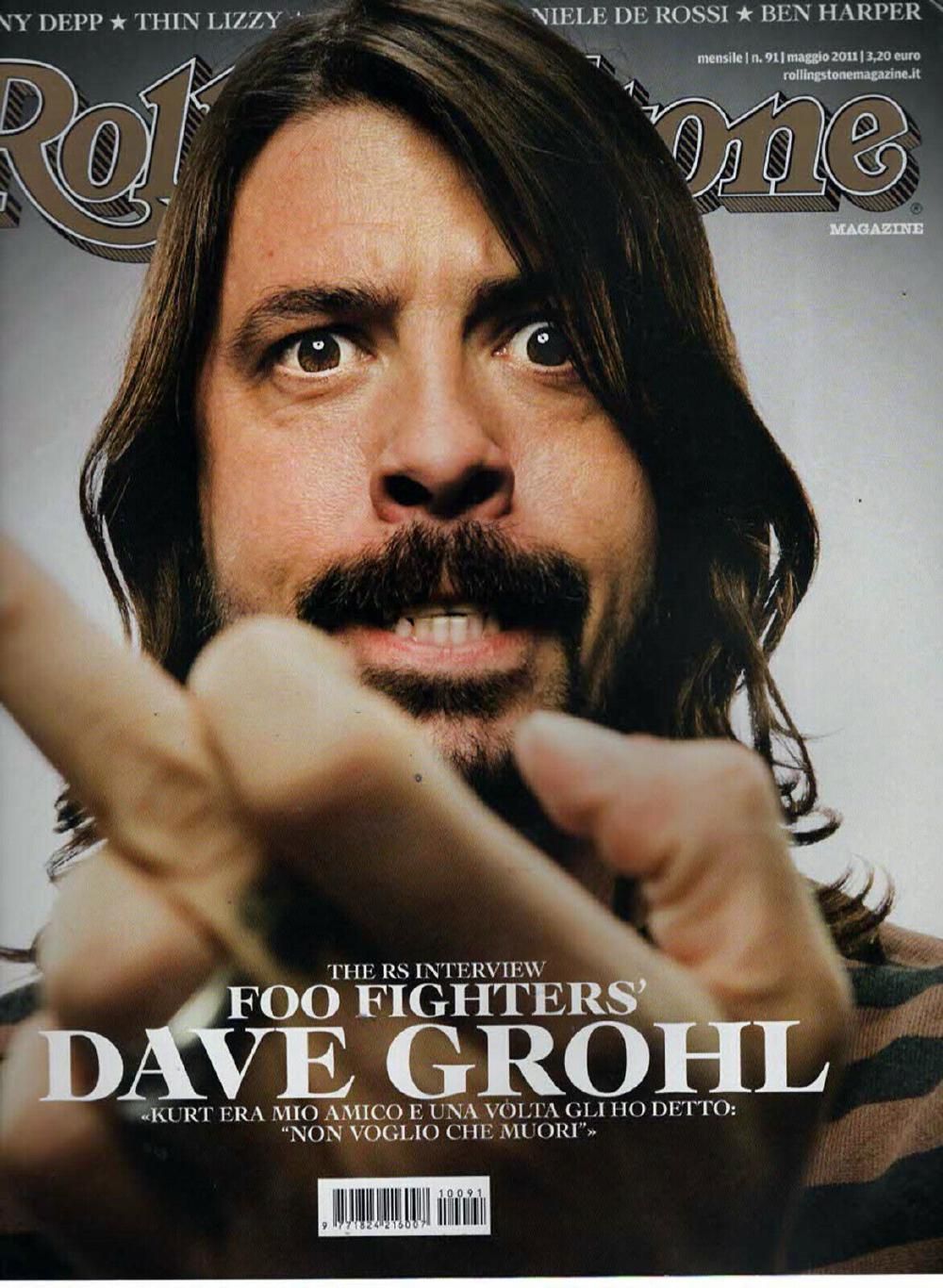 Rolling Stone Magazine Italie 2011 #91 Dave Grohl Johnny Depp Thin Lizzy Ben Harper Édition originale