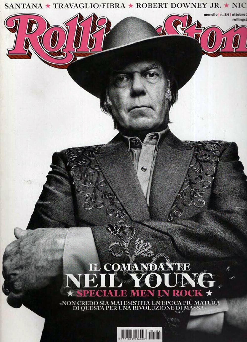 Rolling Stone Magazine Italie 2010 #84 Neil Young Santana Robert Downey Jr. Édition originale