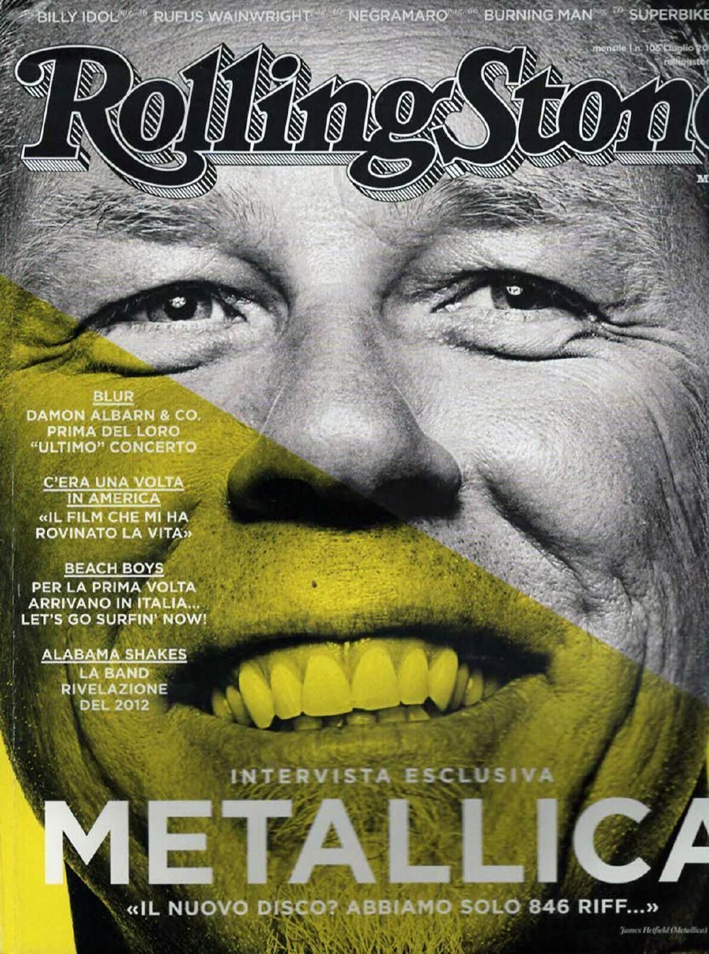 Rolling Stone Magazin Italien 2012 #105 Metallica Blur Beach Boys Billy Idol