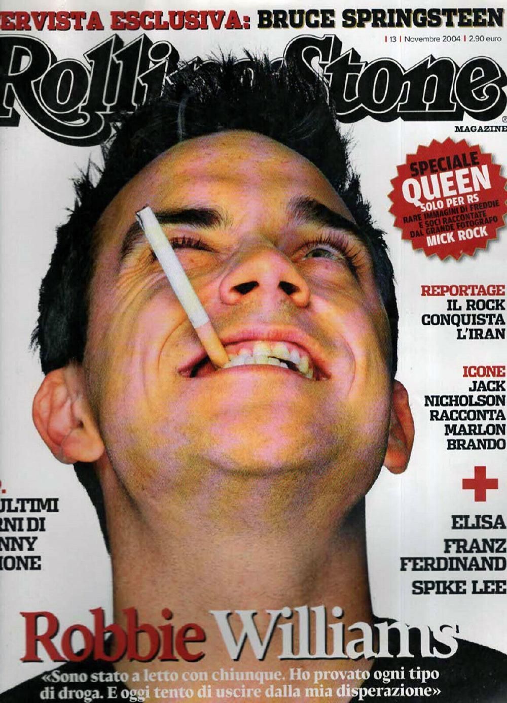 Rolling Stone Magazine Italy 2004 #13 Robbie Williams Bruce Springsteen Interview Original Print Issue