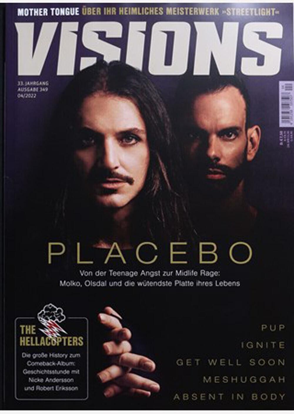 Visions Tijdschrift Duitsland 2022-04 – Placebo The Hellacopters Pup Ignite – Originele uitgave